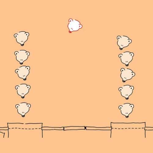 Graphic with a person chosing between two lines.