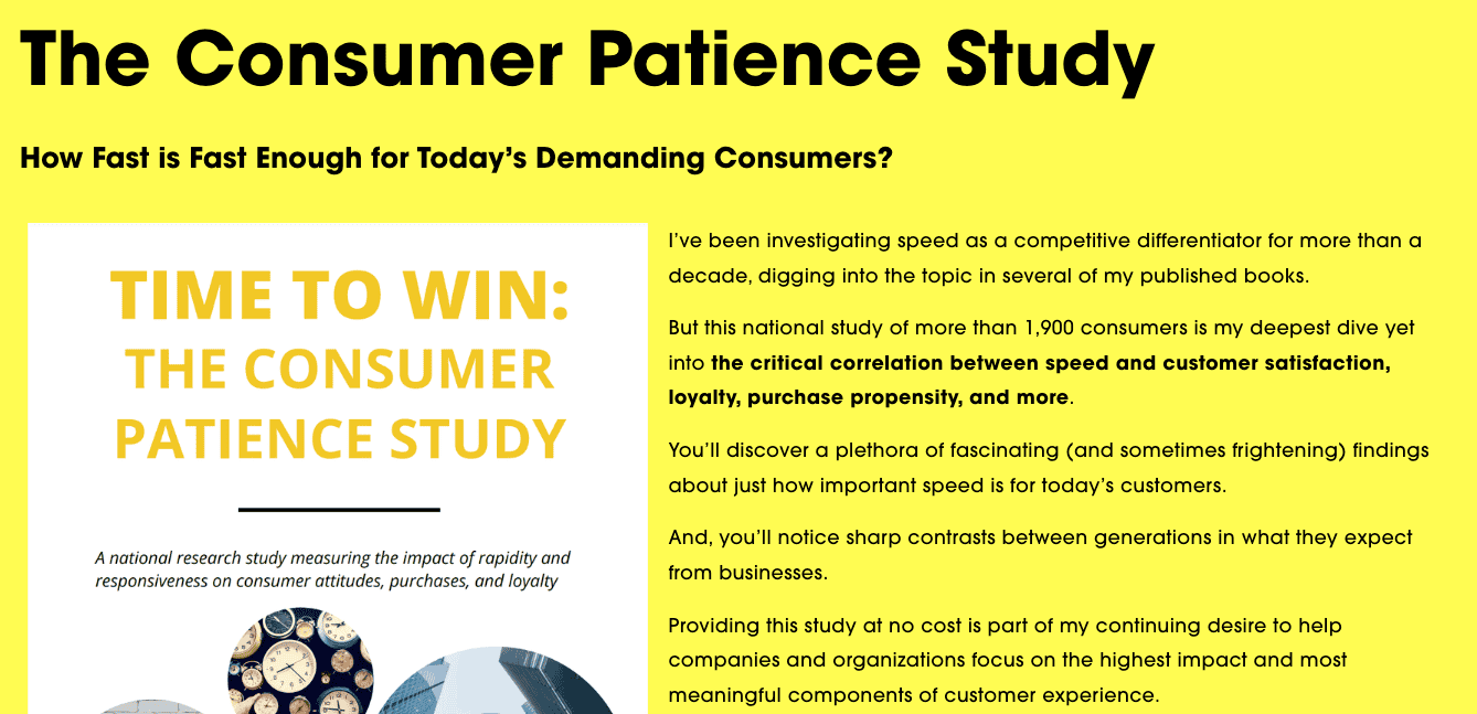 An image of a Consumer Patience Study.