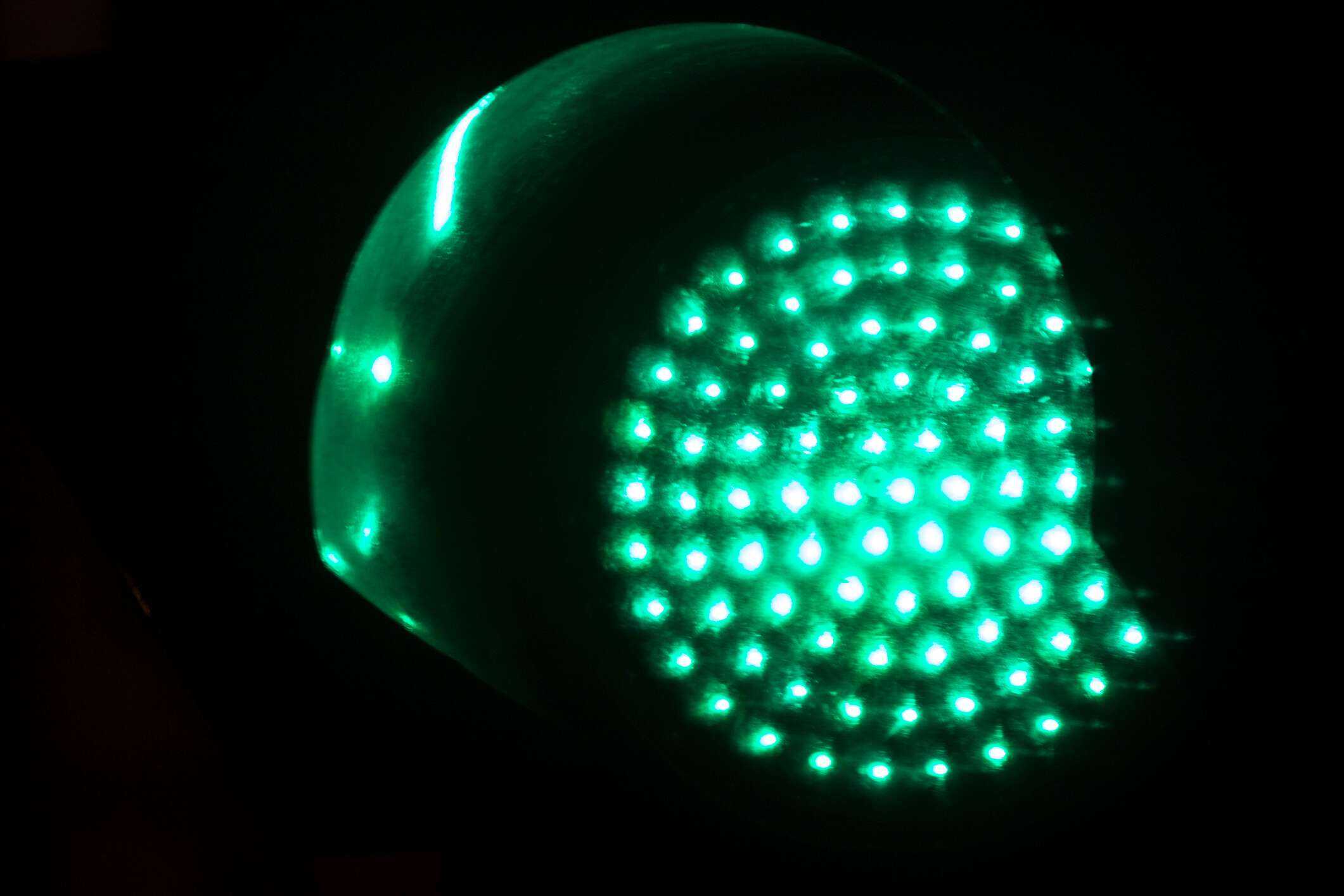 Green LED lights.